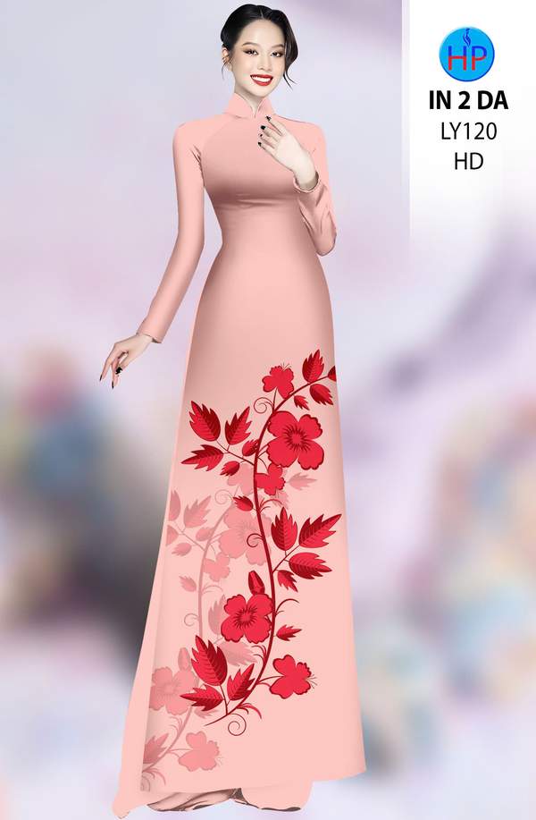 Vải Áo Dài Hoa In 3D AD LY120 2 vai ao dai hoa in 3d ad ly120