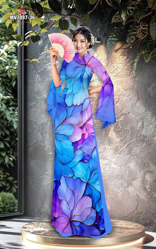 Vải Áo Dài Hoa In 3d AD MV7097 1 vai ao dai hoa in 3d ad mv7097
