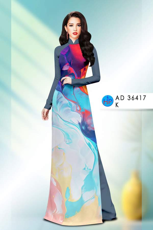 Vải Áo Dài Hoa Văn AD 36417 2 vai ao dai hoa van ad 36417