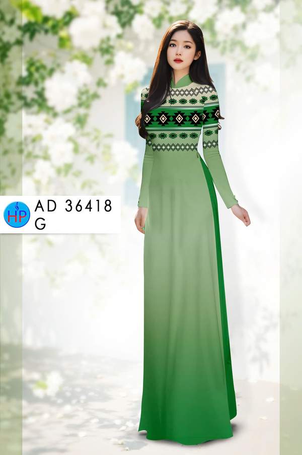 Vải Áo Dài Hoa Văn AD 36418 2 vai ao dai hoa van ad 36418