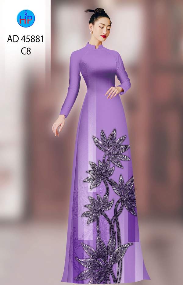 Vải Áo Dài Hoa In 3D AD 45881 4 1769652527 219 vai ao dai hoa in 3d ad 45881