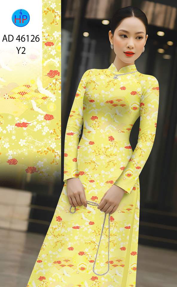 Vải Áo Dài Đón Tết AD 46126 1 vai ao dai don tet ad 46126