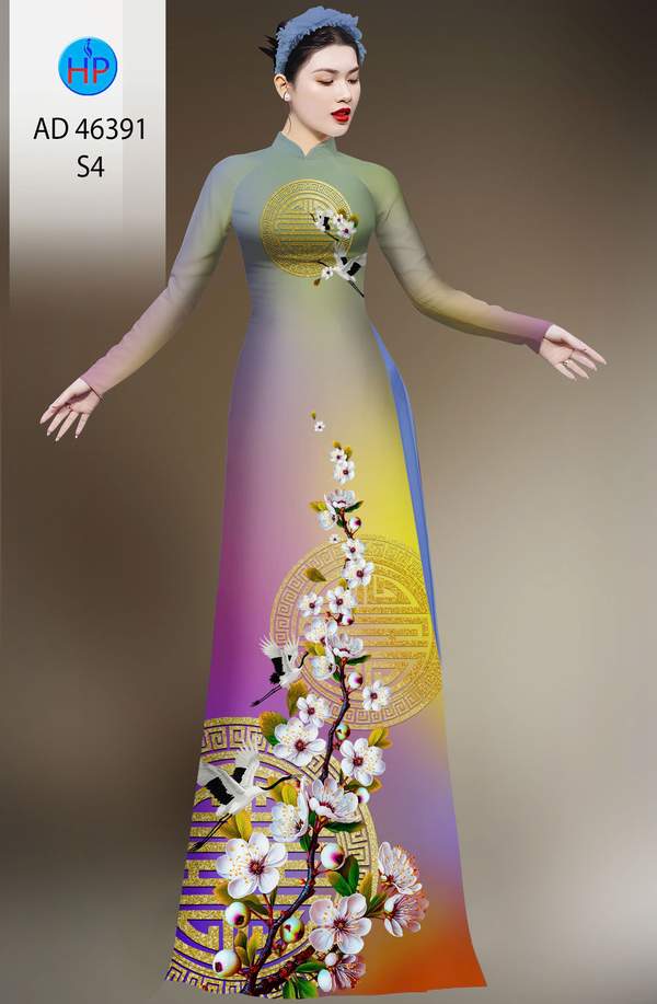 Vải Áo Dài Đón Tết AD 46391 1 vai ao dai don tet ad 46391