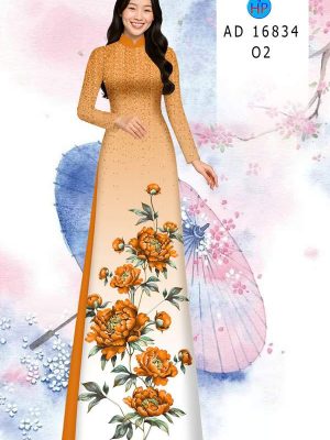 Vải Áo Dài Hoa In 3D AD 16834 20 vai ao dai hoa in 3d ad 16834