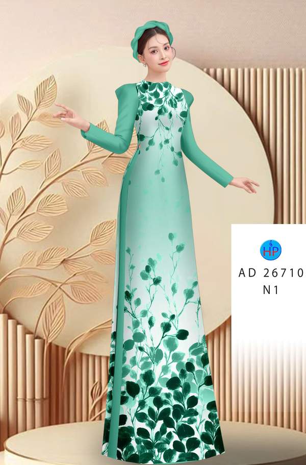 Vải Áo Dài Hoa In 3D AD 26710 1 vai ao dai hoa in 3d ad 26710
