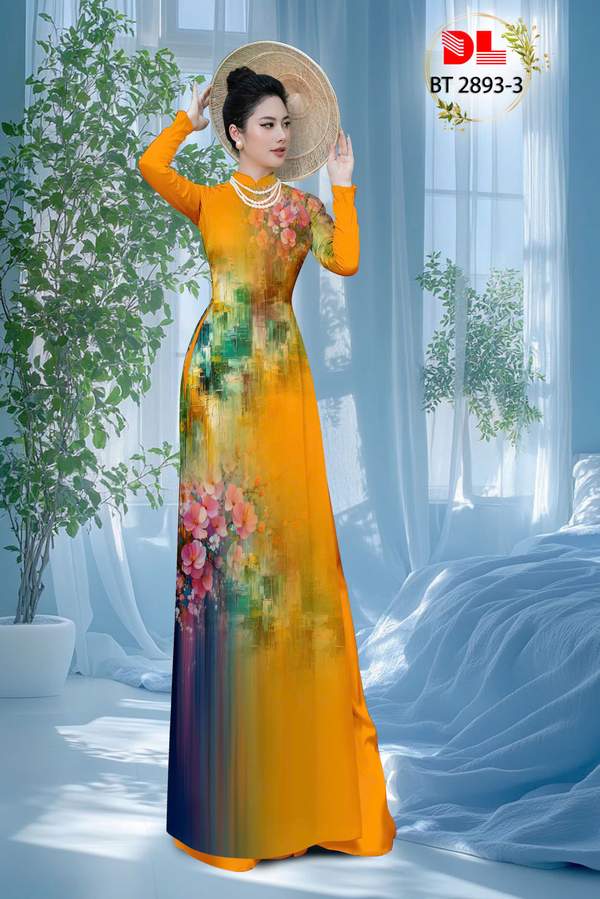 Vải Áo Dài Hoa In 3D AD BT2893 1 vai ao dai hoa in 3d ad bt2893