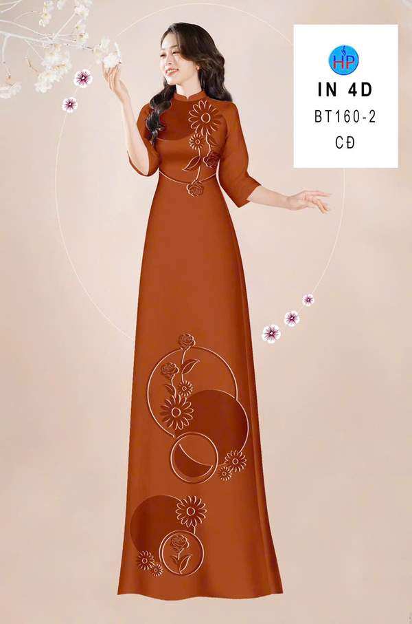 Vải Áo Dài Hoa In Chìm 4D AD BT160-2 1 vai ao dai hoa in chim 4d ad bt160 2
