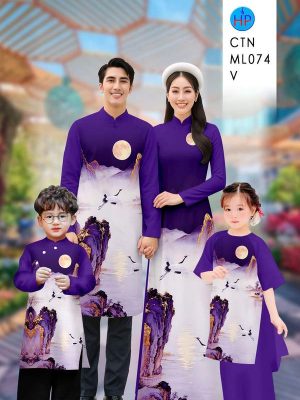Vải Áo Dài Gia Đình Phong Cảnh AD CTNML074 18 1770001622 724 vai ao dai gia dinh phong canh ad ctnml074