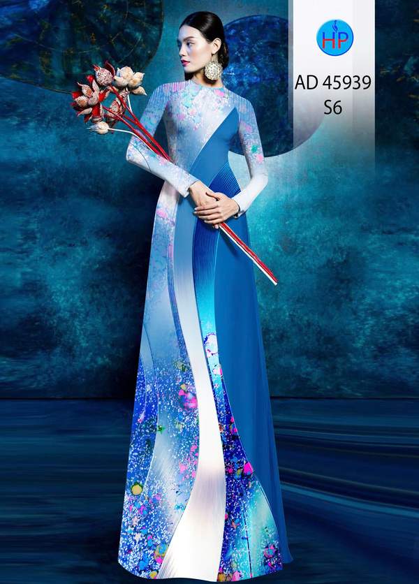 Vải Áo Dài Hoa In 3D AD 45939 4 1772158195 227 vai ao dai hoa in 3d ad 45939