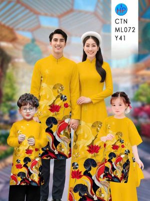 Vải Áo Dài Gia Đình Cá Chép AD CTNML072 17 vai ao dai gia dinh ca chep ad ctnml072