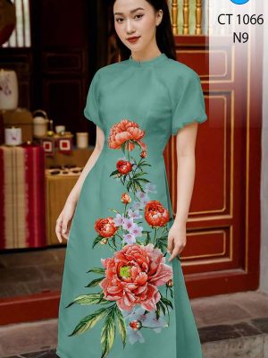 Vải Áo Dài Hoa Cẩm Chướng AD CT1066 20 vai ao dai hoa cam chuong ad ct1066