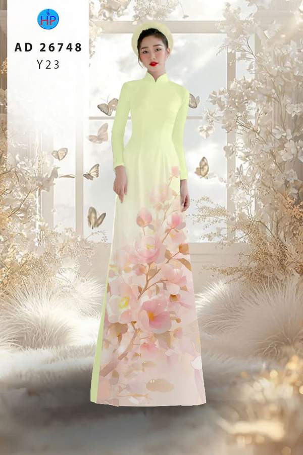 Vải Áo Dài Hoa In 3D AD 26748 1 vai ao dai hoa in 3d ad 26748