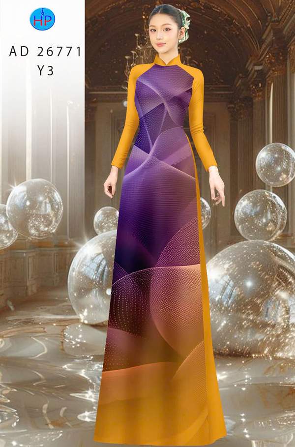 Vải Áo Dài Hoa In 3D AD 26771 1 vai ao dai hoa in 3d ad 26771