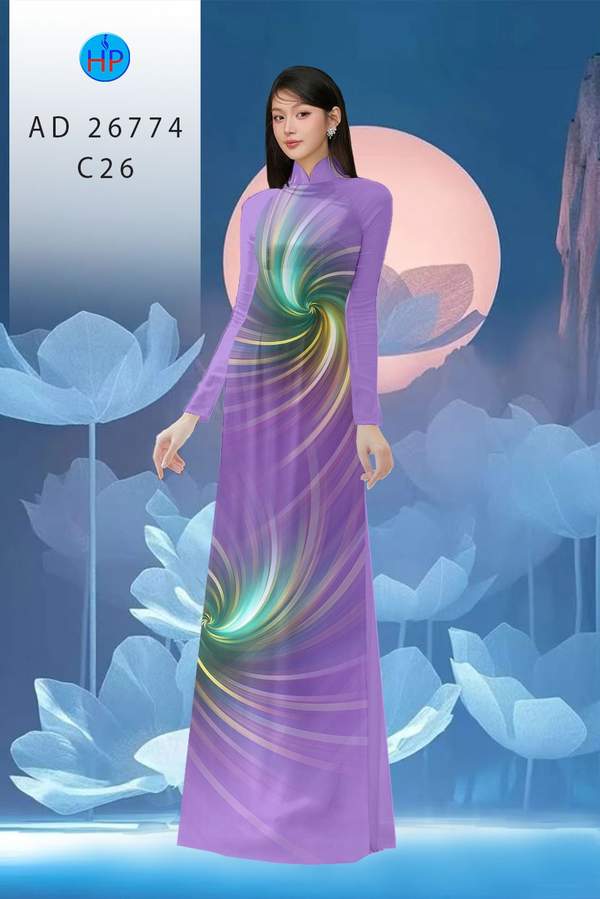Vải Áo Dài Hoa In 3D AD 26774 1 vai ao dai hoa in 3d ad 26774