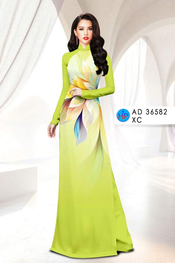 Vải Áo Dài Hoa In 3D AD 36582 1 vai ao dai hoa in 3d ad 36582