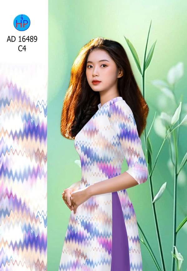 Vải Áo Dài Hoa Văn AD 16489 1 vai ao dai hoa van ad 16489