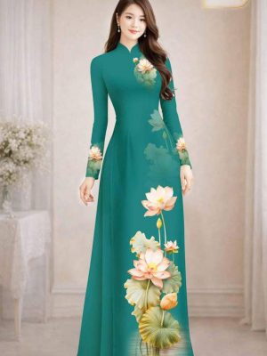Vải Áo Dài Hoa Sen AD MH2707 21 1772501270 508 vai ao dai hoa sen ad mh2707