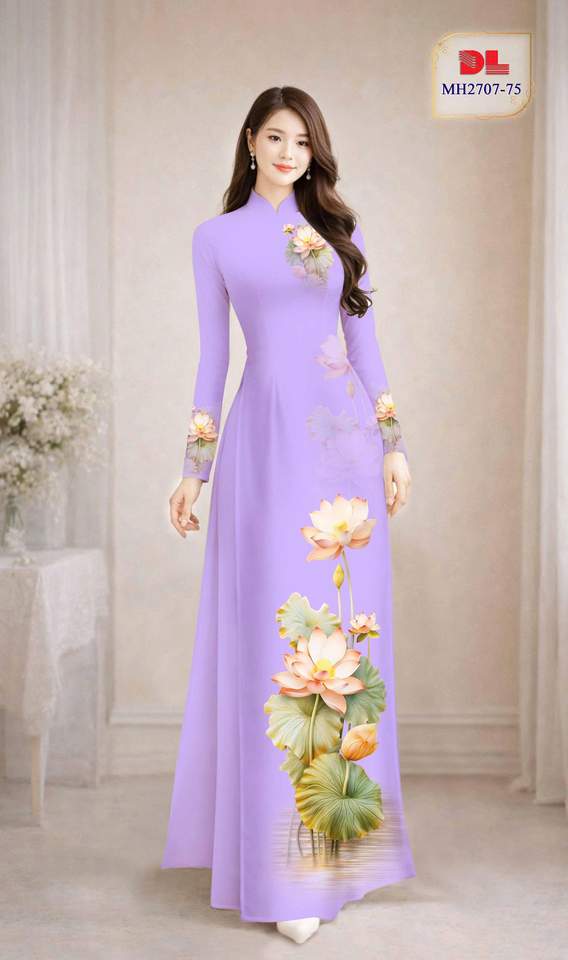 Vải Áo Dài Hoa Sen AD MH2707 8 1772501270 75 vai ao dai hoa sen ad mh2707