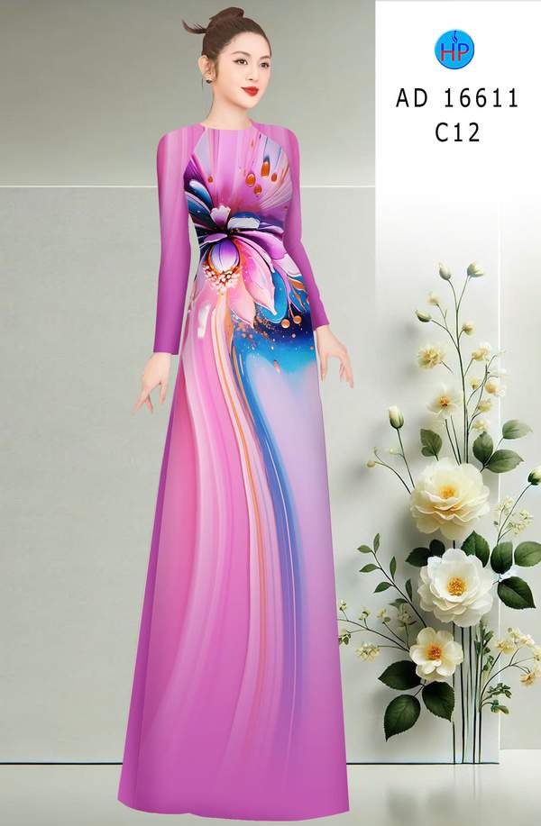 Vải Áo Dài Hoa In 3D AD 16611 5 1772587561 713 vai ao dai hoa in 3d ad 16611