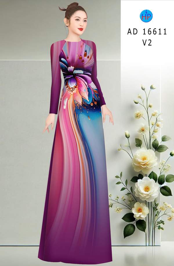 Vải Áo Dài Hoa In 3D AD 16611 10 1772587562 431 vai ao dai hoa in 3d ad 16611
