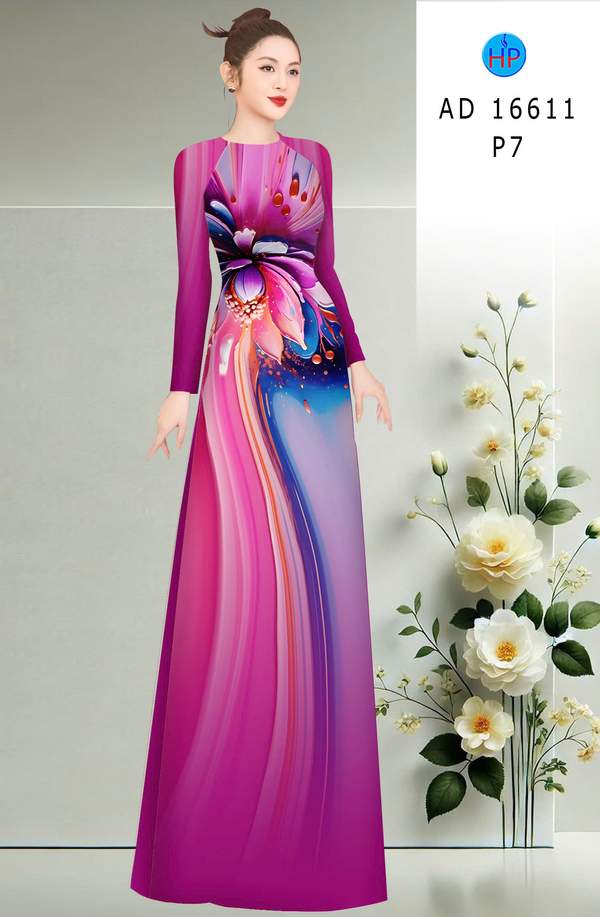 Vải Áo Dài Hoa In 3D AD 16611 12 1772587563 140 vai ao dai hoa in 3d ad 16611
