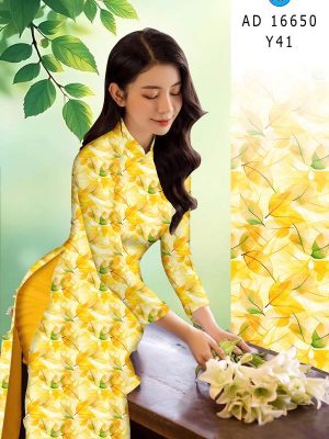 Vải Áo Dài In Hình Lá AD 16650 25 1773105821 607 vai ao dai in hinh la ad 16650
