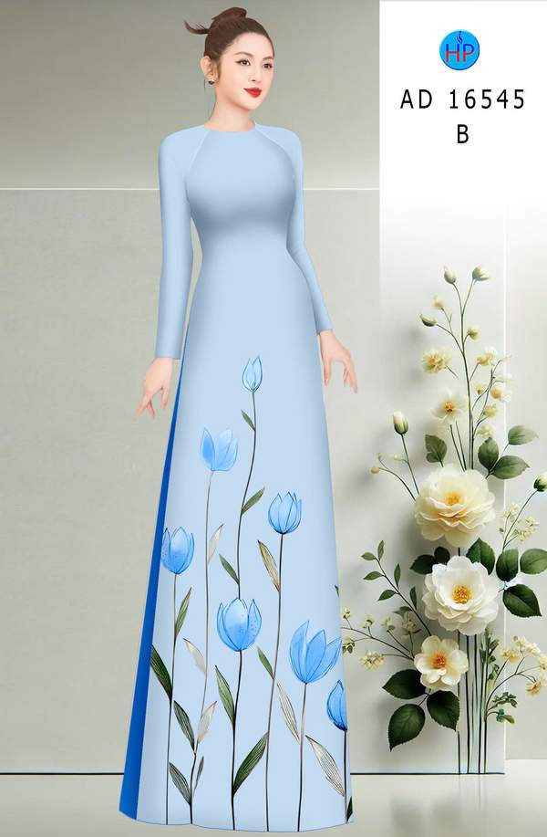 Vải Áo Dài Hoa Tulip AD 16545 4 1774401297 180 vai ao dai hoa tulip ad 16545