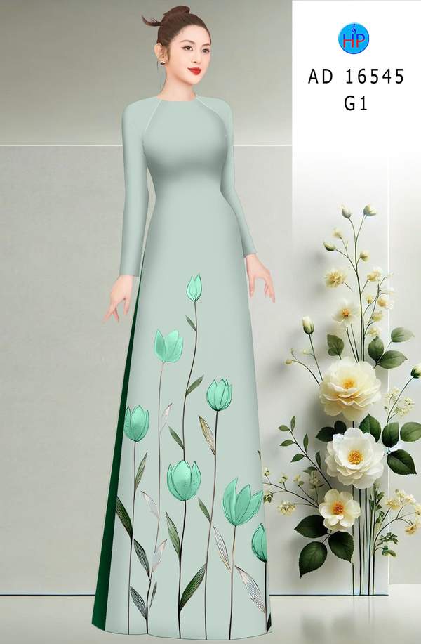 Vải Áo Dài Hoa Tulip AD 16545 7 1774401297 18 vai ao dai hoa tulip ad 16545
