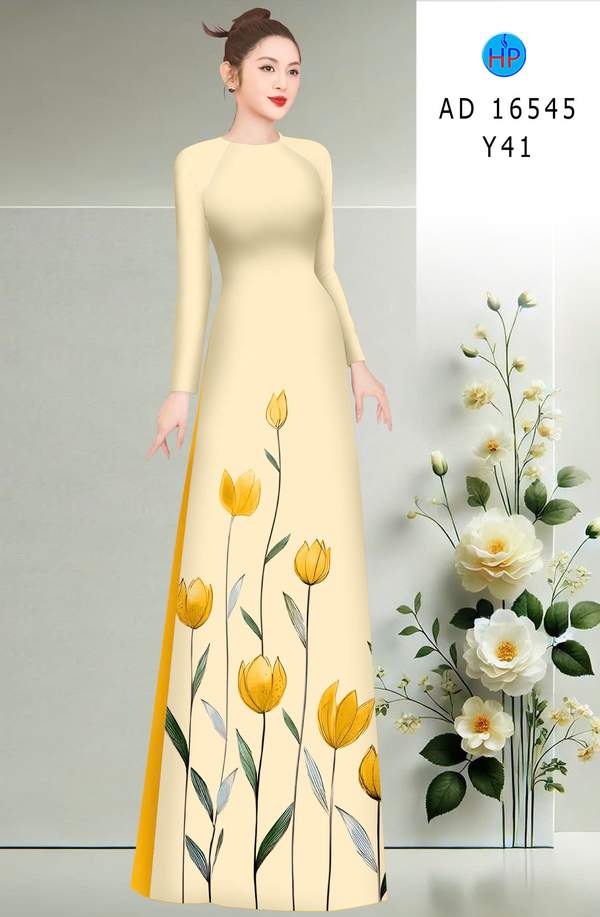 Vải Áo Dài Hoa Tulip AD 16545 5 1774401297 379 vai ao dai hoa tulip ad 16545