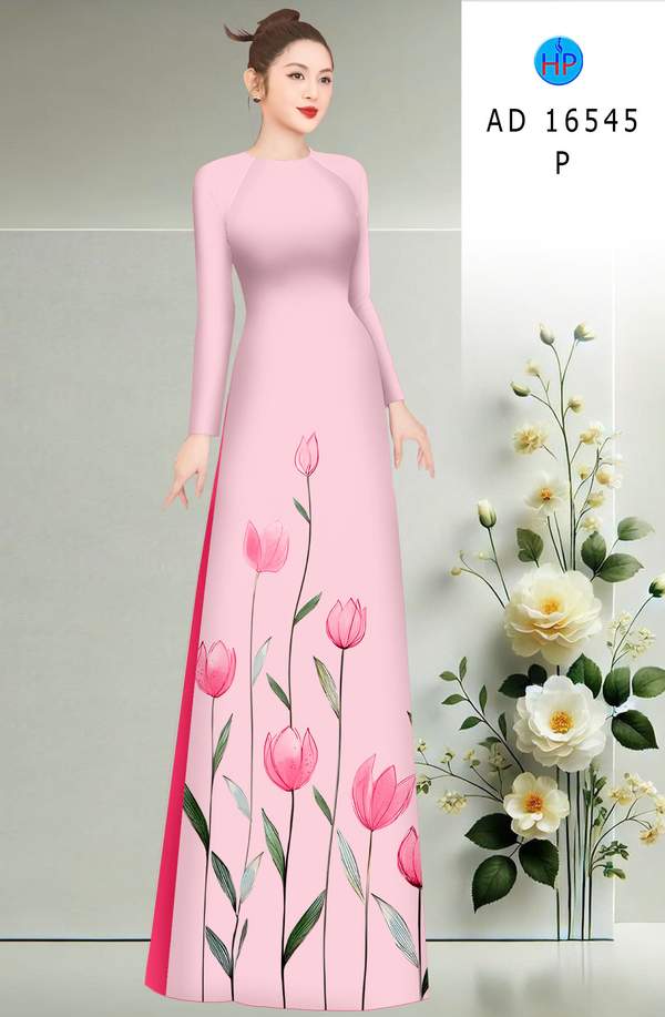 Vải Áo Dài Hoa Tulip AD 16545 8 1774401298 130 vai ao dai hoa tulip ad 16545