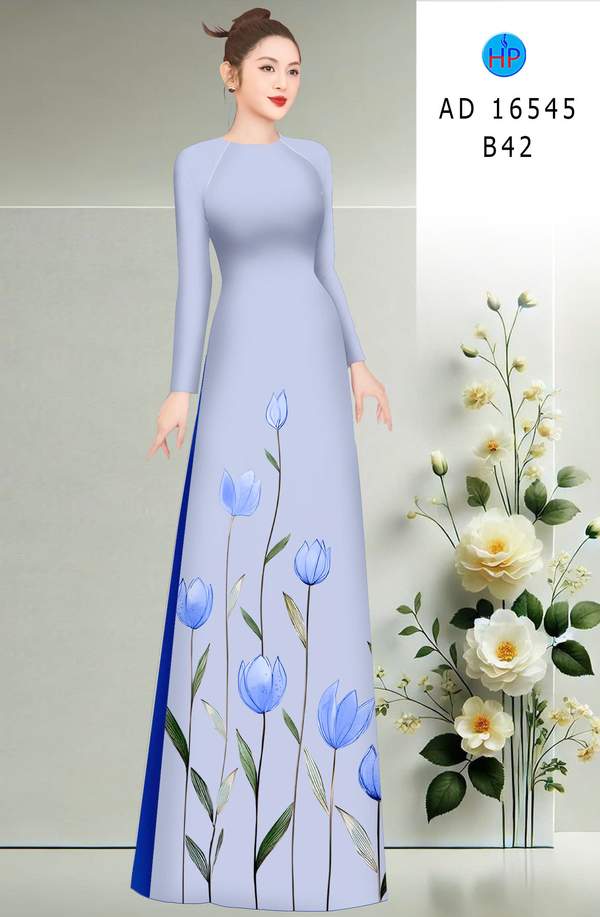 Vải Áo Dài Hoa Tulip AD 16545 13 1774401298 151 vai ao dai hoa tulip ad 16545