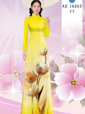 Vải Áo Dài Hoa In 3D AD 16663 25 1774921259 3 vai ao dai hoa in 3d ad 16663