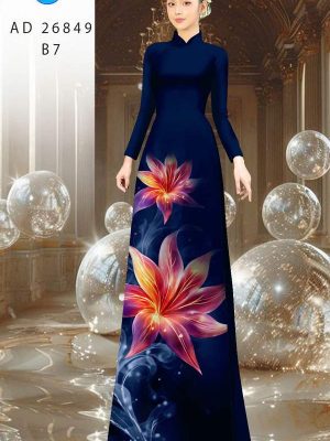 Vải Áo Dài Hoa In 3D AD 26849 21 vai ao dai hoa in 3d ad 26849
