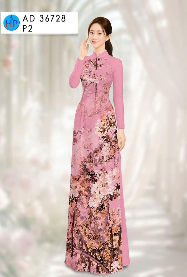 Vải Áo Dài Hoa In 3D AD 36728 1 vai ao dai hoa in 3d ad 36728