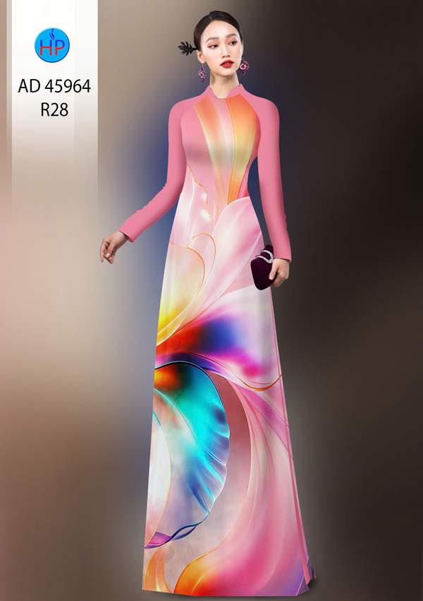 Vải Áo Dài Hoa In 3D AD 45964 2 vai ao dai hoa in 3d ad 45964