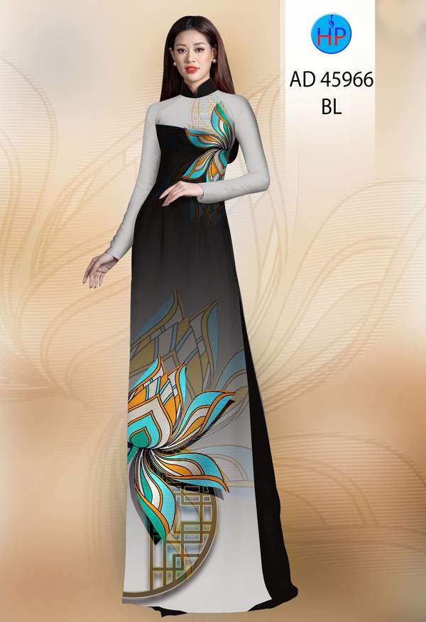 Vải Áo Dài Hoa In 3D AD 45966 2 vai ao dai hoa in 3d ad 45966