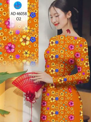 Vải Áo Dài Hoa In 3D AD 46058 19 vai ao dai dep iipv