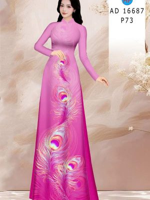 Vải Áo Dài Hoa In 3D AD 16687 35 1775093057 110 vai ao dai hoa in 3d ad 16687