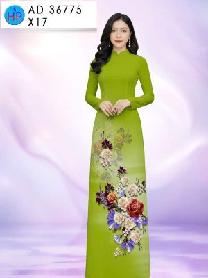 Vải Áo Dài Hoa Hồng AD 36775 20 vai ao dai hoa hong ad 36775