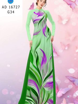 Vải Áo Dài Hoa In 3D AD 16727 20 vai ao dai hoa in 3d ad 16727