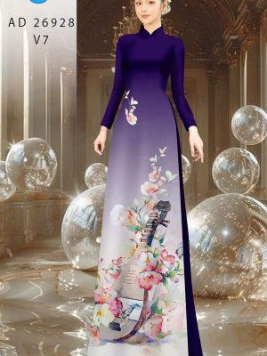 Vải Áo Dài Hoa In 3D AD 26928 21 vai ao dai hoa in 3d ad 26928