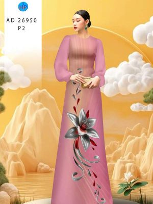 Vải Áo Dài Hoa In 3D AD 26950 20 vai ao dai hoa in 3d ad 26950