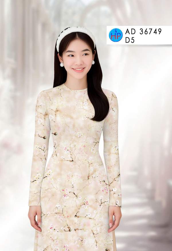 Vải Áo Dài Hoa In 3D AD 36749 2 vai ao dai hoa in 3d ad 36749