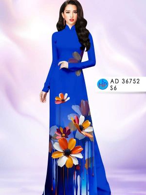 Vải Áo Dài Hoa In 3D AD 36752 20 vai ao dai hoa in 3d ad 36752