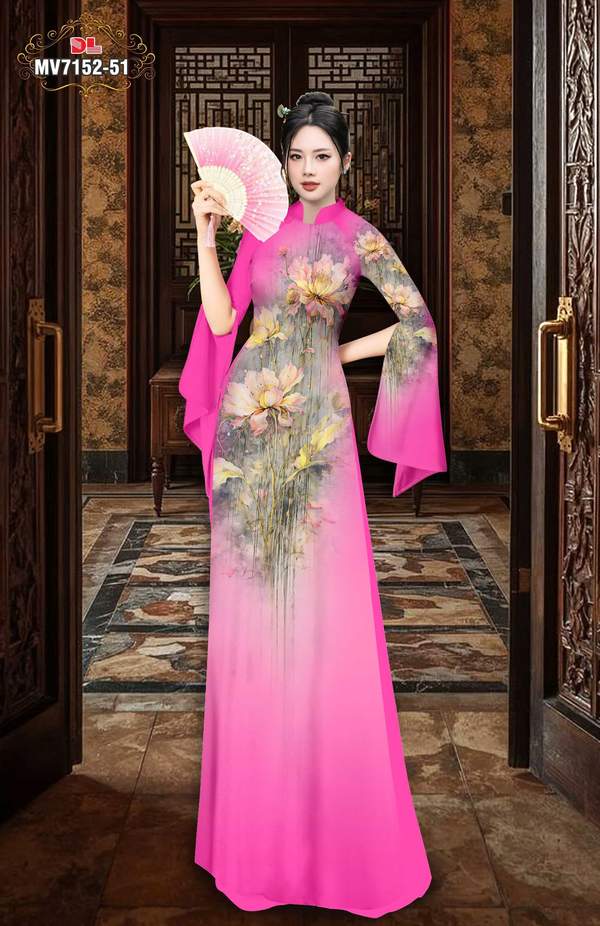 Vải Áo Dài Hoa In 3D AD MV7152 13 vai ao dai hoa in 3d ad mv7152