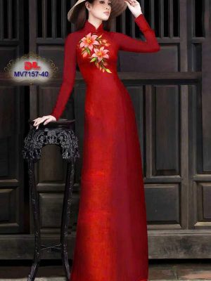 Vải Áo Dài Hoa Ly AD MV7157 11 vai ao dai hoa ly ad mv7157