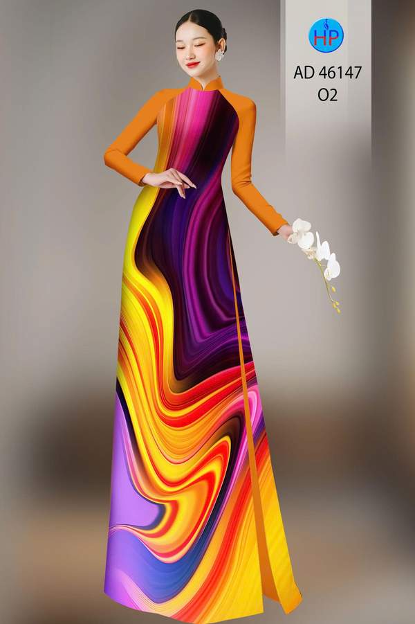 Vải Áo Dài Hoa Văn AD 46147 2 vai ao dai hoa van ad 46147