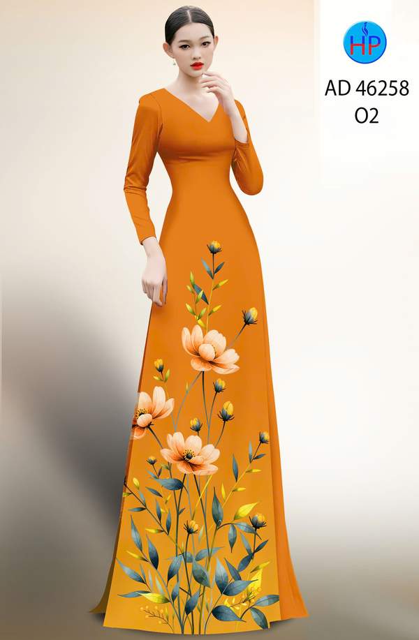 Vải Áo Dài Hoa In 3D AD 46258 5 1778643195 486 vai ao dai hoa in 3d ad 46258