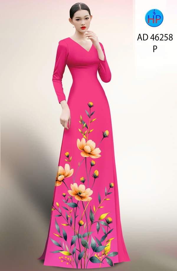 Vải Áo Dài Hoa In 3D AD 46258 7 1778643196 240 vai ao dai hoa in 3d ad 46258