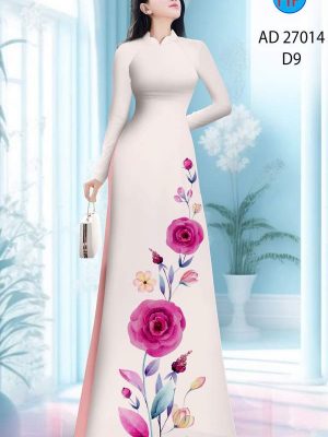 Vải Áo Dài Hoa Hồng AD 27014 21 vai ao dai hoa hong ad 27014